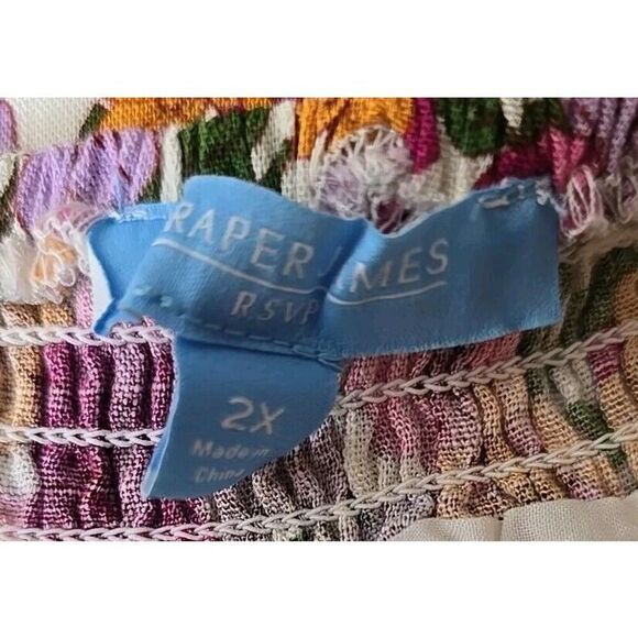 Draper James RSVP NWT Women's Floral Puff Sleeves Blouse Plus Size 2x NEW t3 - Picture 6 of 8